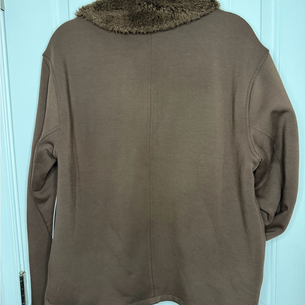 NWT Athleta Westbound Sherpa Chocolate Brown Jacket, size M - Picture 9 of 9